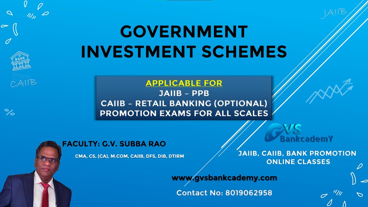 GOVERNMENT INVESTMENT SCHEMES