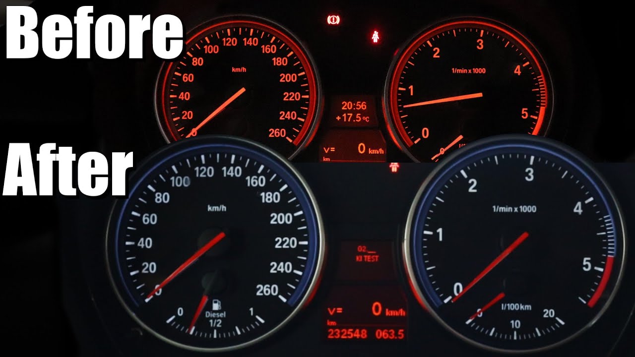 BMW E90/E91/E92/E93 Tacho-Umbau auf weiße LED´s!