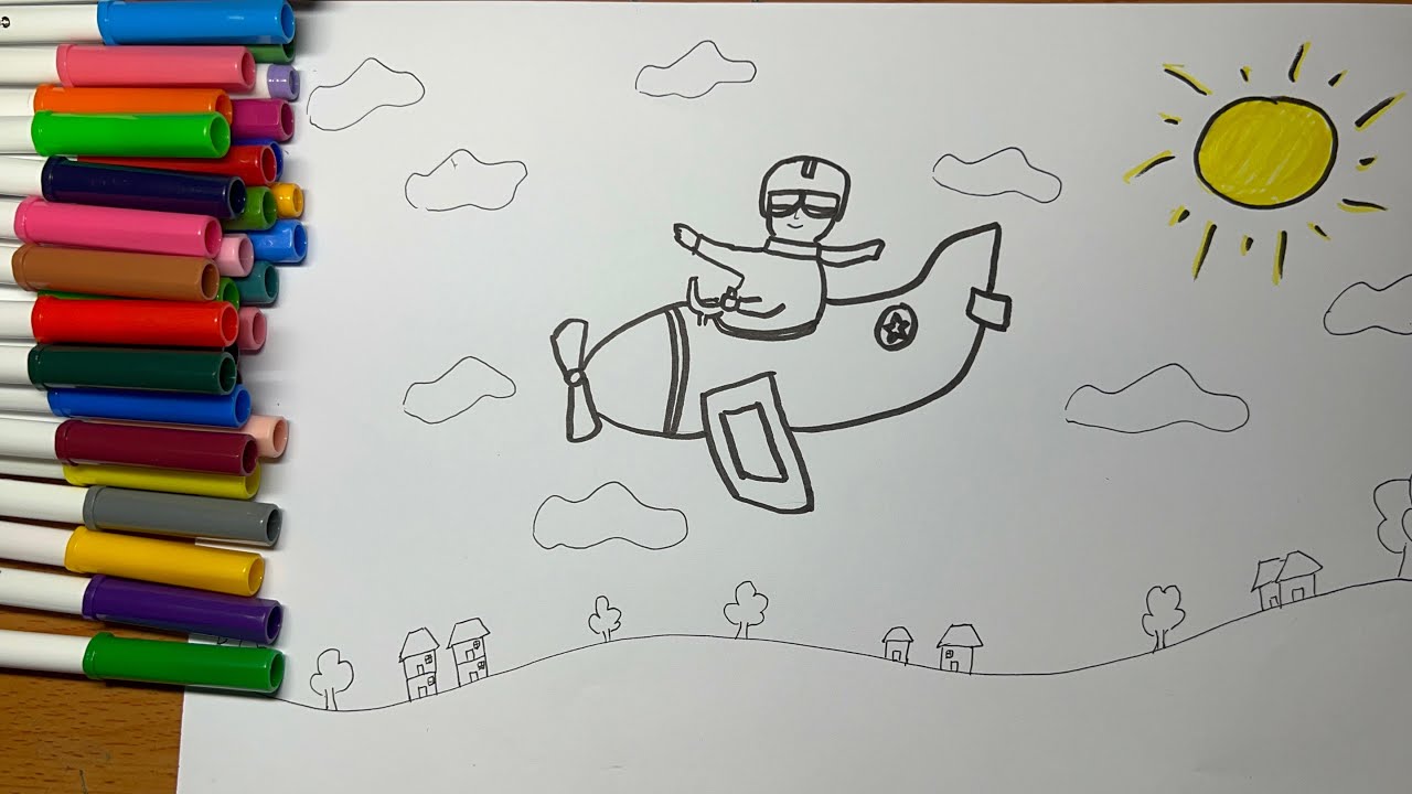 Draw a Pilot ✈️ Learn English | Vẽ Phi Công & Học Tiếng Anh