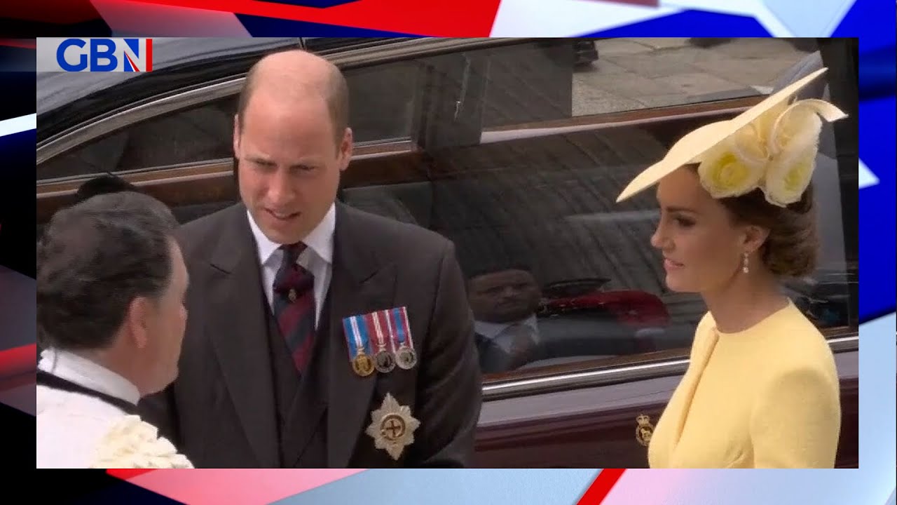 Kate Middleton and Prince William arrive for Queen's Platinum Jubilee service