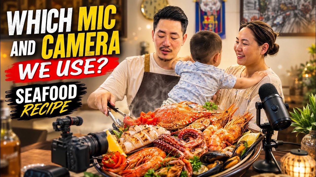 What Camera & Microphone Do We Use for YouTube? | Easy Seafood Recipe at Home