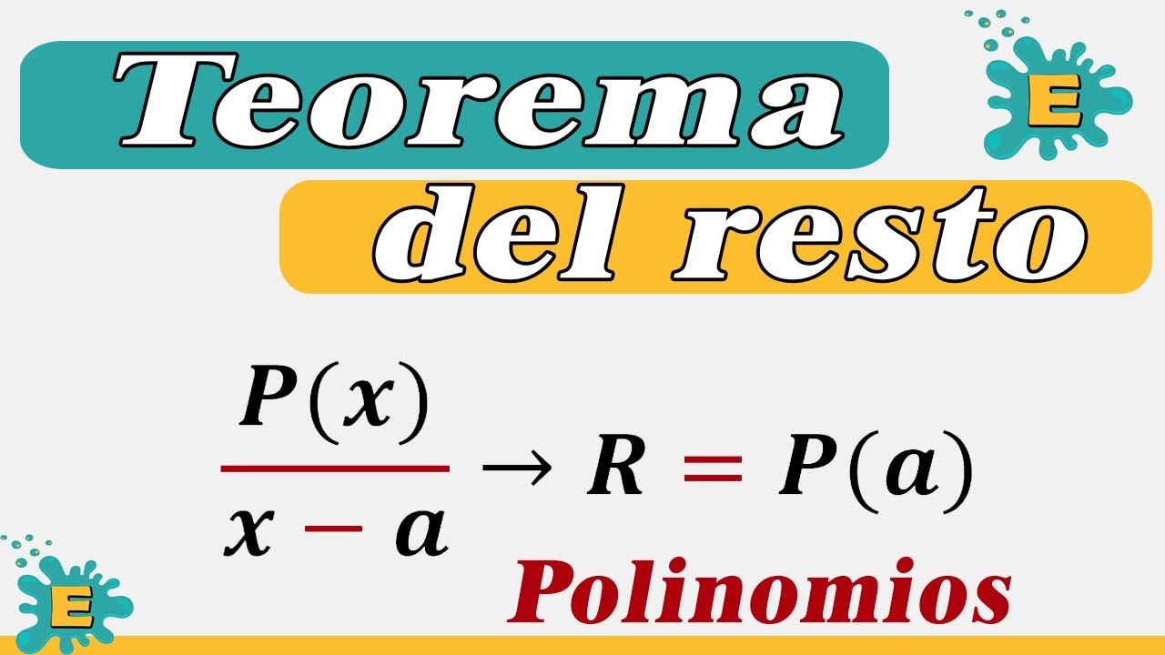 ✅Teorema del resto ||POLINOMIOS