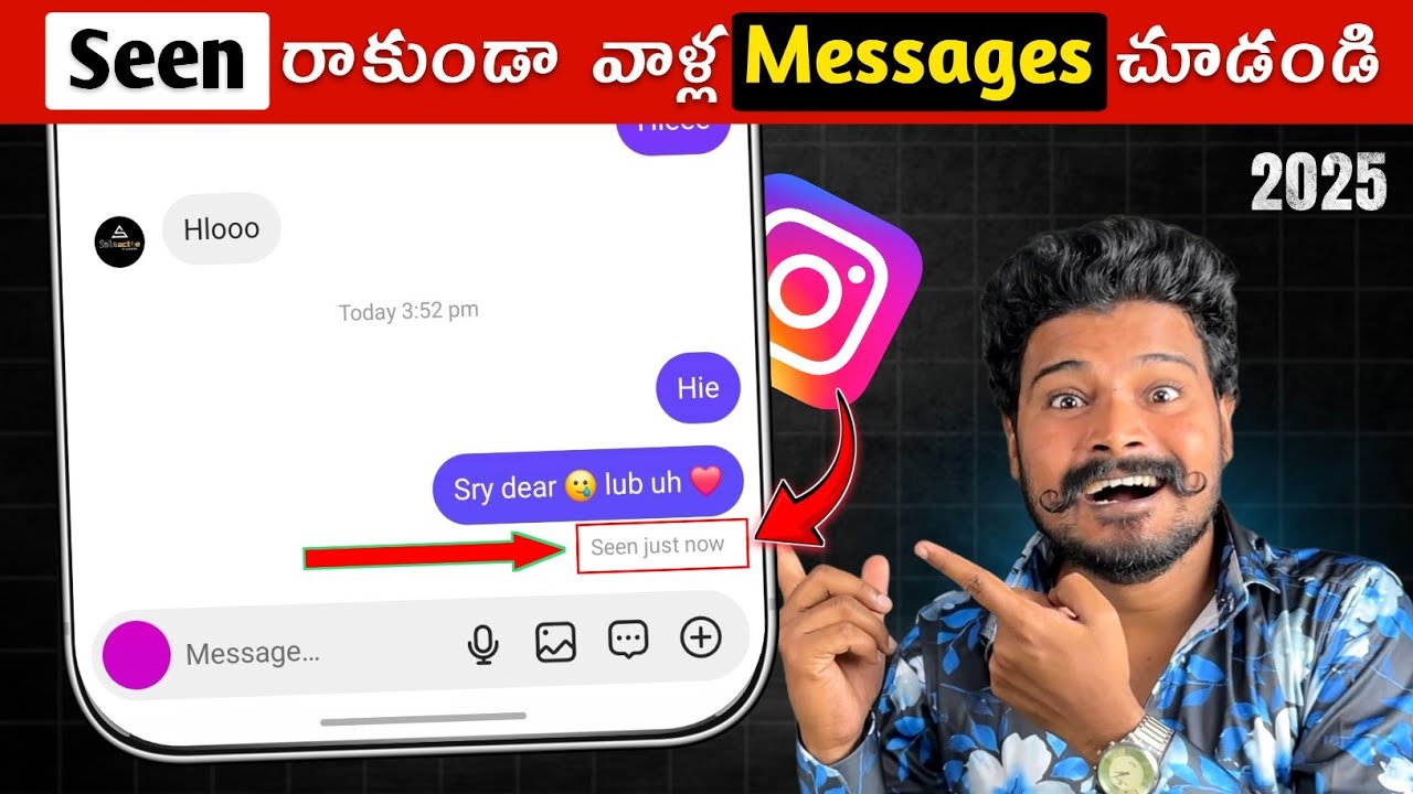 How to See Instagram Messages Without Seen 2025 😱| Telugu | How to Hide Seen on Instagram