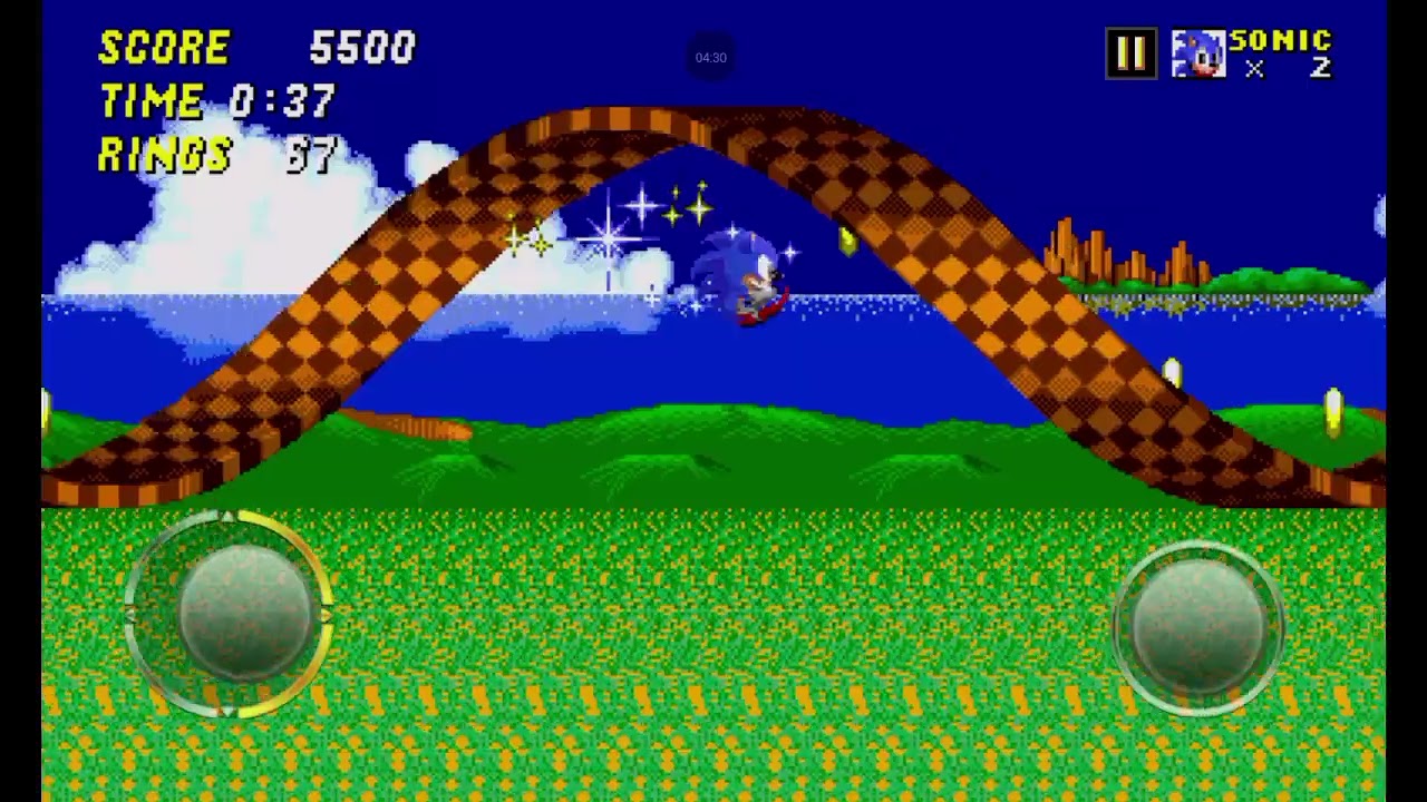 Playing sonic 2 video game 