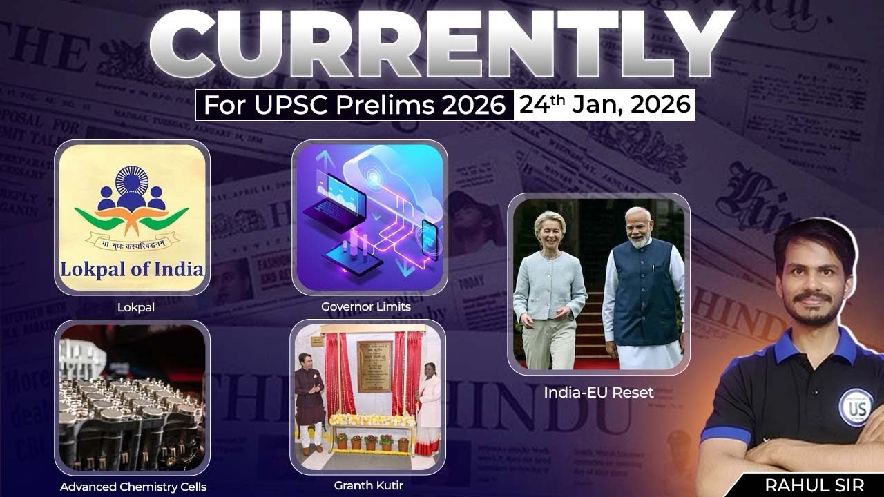 PYQ Theme Decoder Series| 24 Jan Current Affairs | Prelims 2026 | Hindu + IE #dailycurrentaffairs 