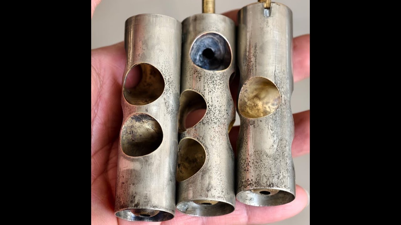 Restauración de pistones(válvulas) tuba  HOLTON y fabricación de nuevos caps.