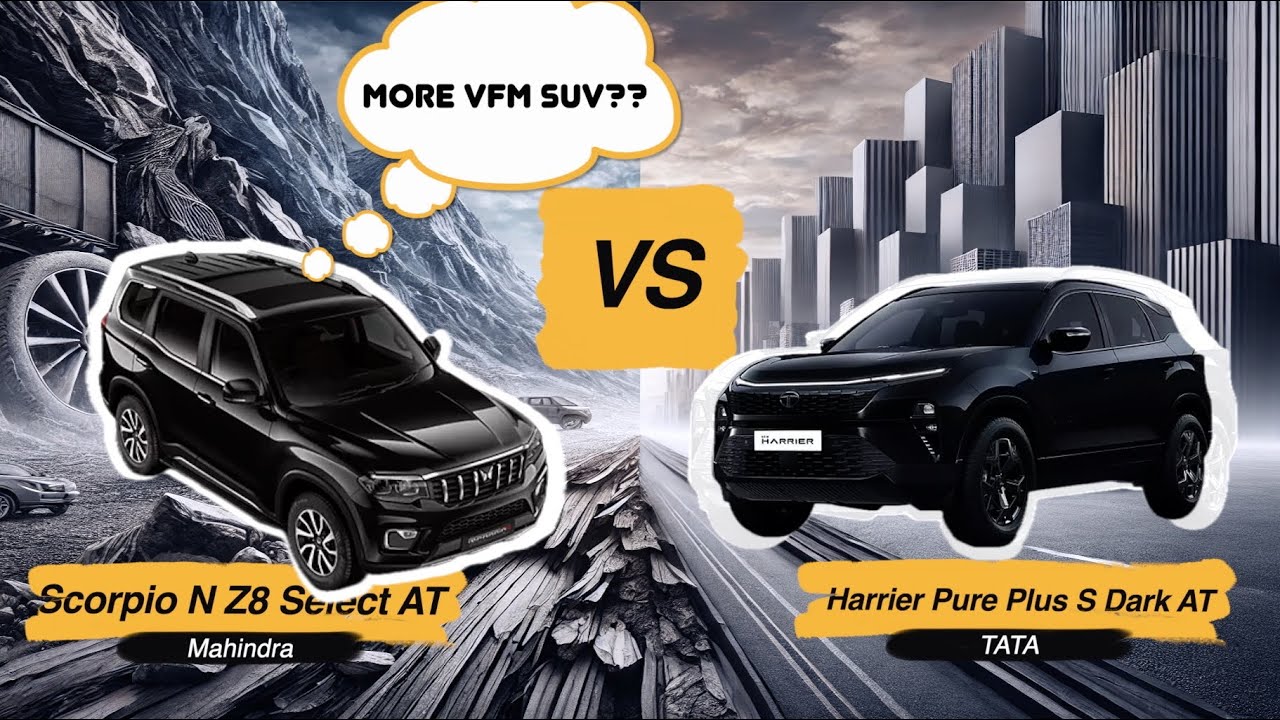 Scorpio N Z8 Select vs Harrier Pure Plus S Dark AT - Diesel | What to buy Under 23 Lakhs?
