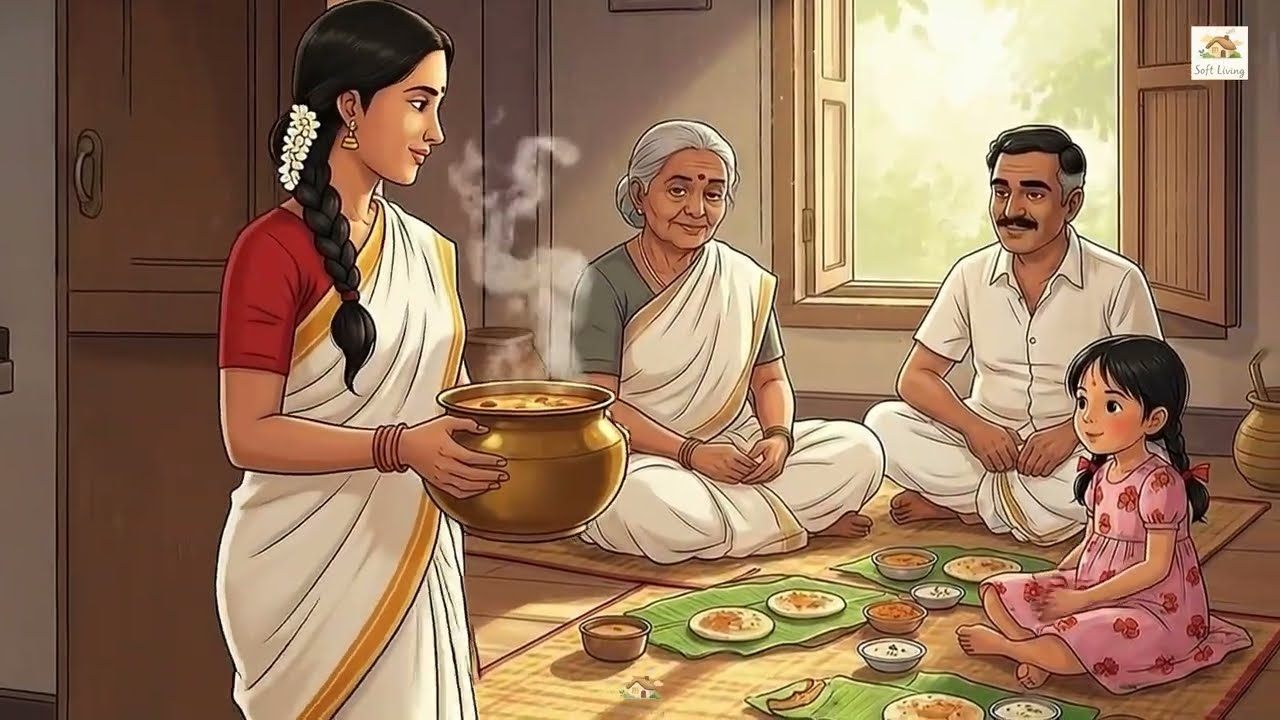 Traditional South Indian Village Morning Routine 🌿| Making Masala Dosa on Wood Fire | Ghibli ASMR