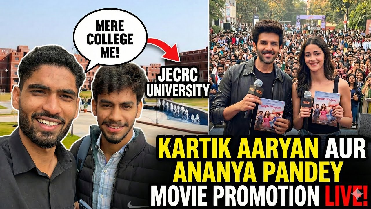 My First Vlog❤️ | Kartik Aaryan & Ananya Panday at JECRC Jaipur |🎬@DharmaMovies 