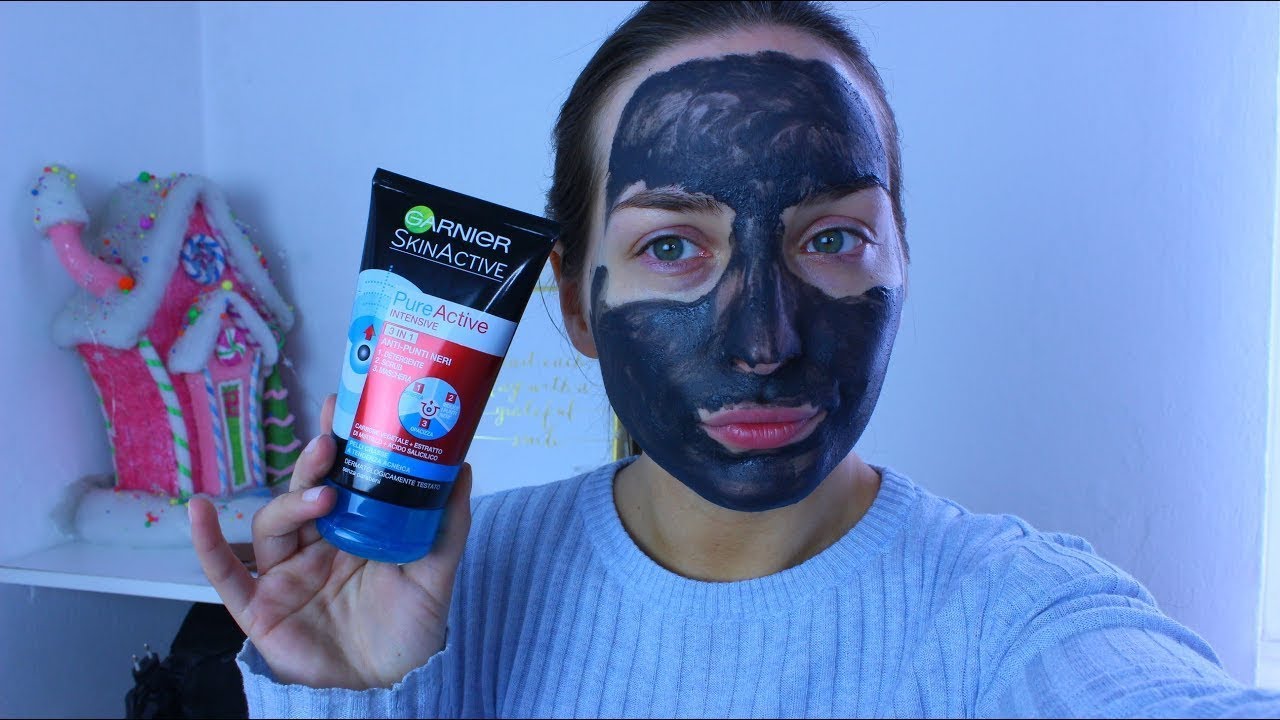 QUESTA E' LA MIGLIOR MASCHERA DA SUPERMERCATO ANTI PUNTI NERI   Garnier pure active 3 in 1
