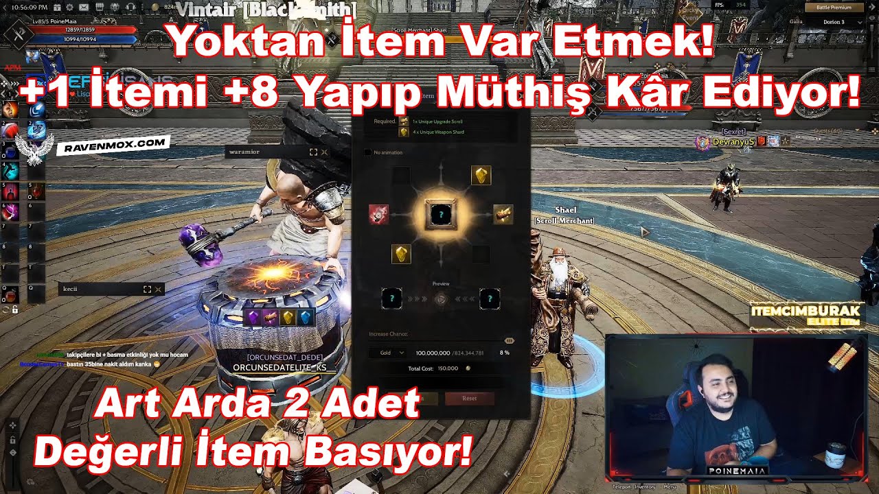 PoineMaia - Yoktan İtem Var Etmek! +1 İtemi +8 Yapıp Müthiş Kâr Ediyor! | Rise Online