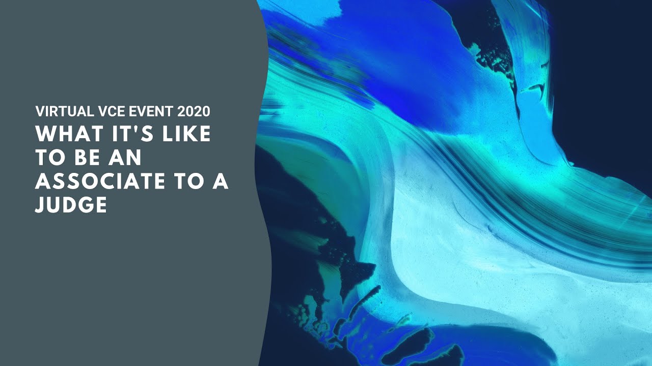 What it's like to be an associate to a judge