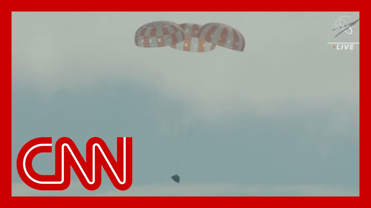 See the moment Orion spacecraft splashed down in the Pacific Ocean