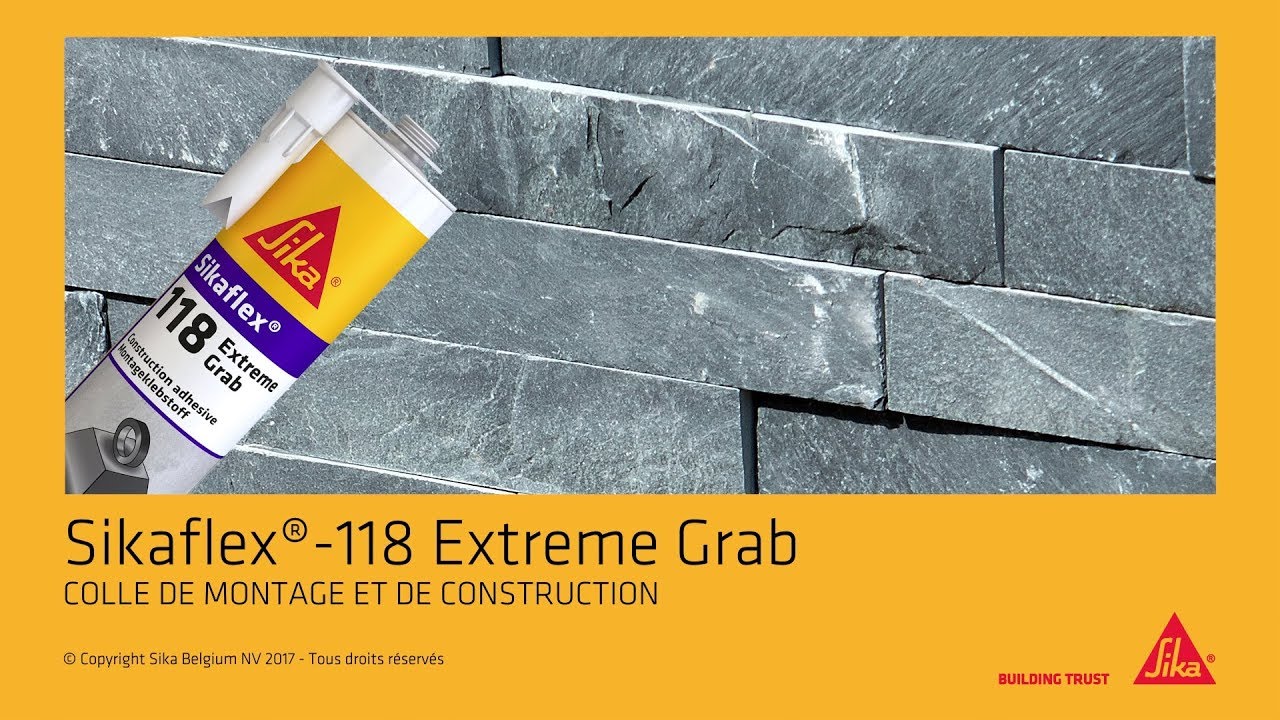Sikaflex&reg;-118 Extreme Grab - Colle de montage et de construction &agrave; adh&eacute;rence initiale extr&ecirc;me