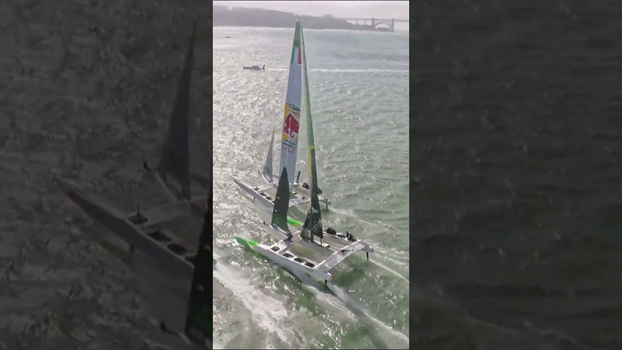 Woah 😳 Wing Failure caught on camera 📷 #SailGP #sailing #racing