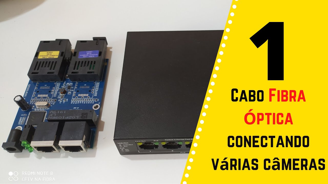 [ CAMERAS EM CASCATA ] Como  Ligar Várias Câmeras em Cascata em apenas um Cabo de Fibra Óptica.