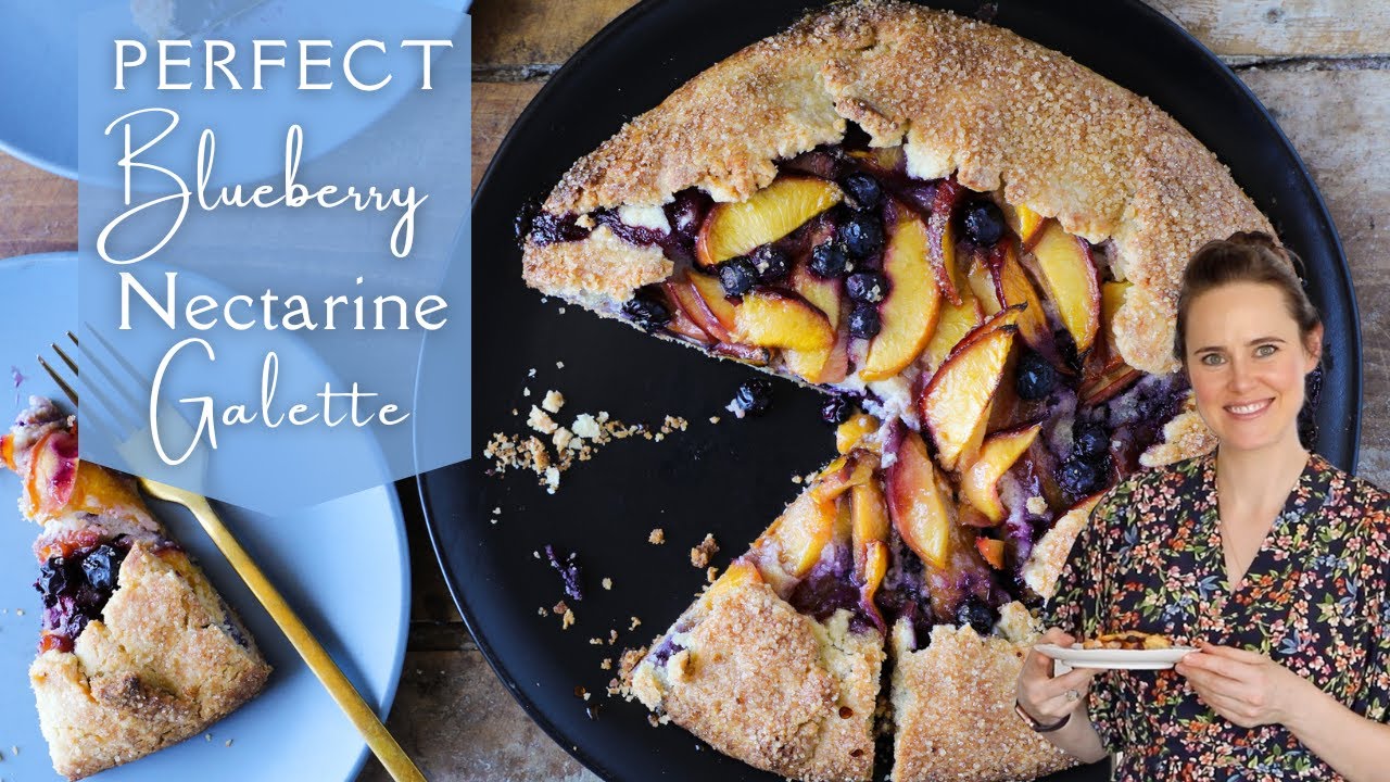 PERFECT BLUEBERRY NECTARINE GALETTE: The best galette recipe with fresh summer fruit!