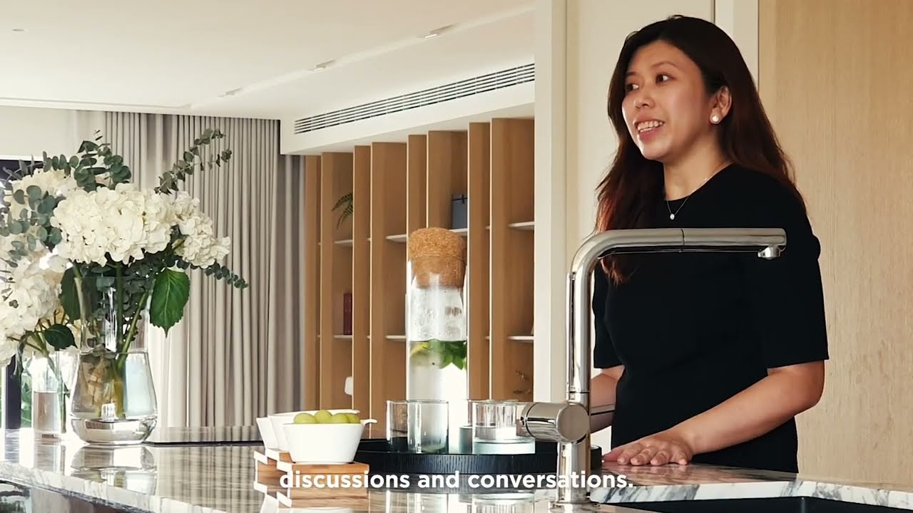 House Tour: Modern Step Down Sunken Living Room in this 3,300 sq ft Bukit Timah Condo in Singapore