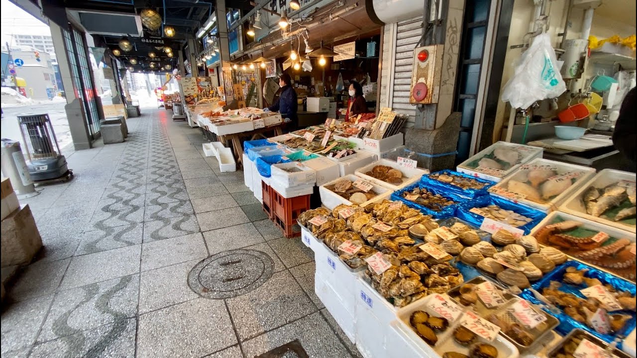 【4K】Walk on  Nijo-ichiba(二条市場)at Sapporo(札幌)【2020】