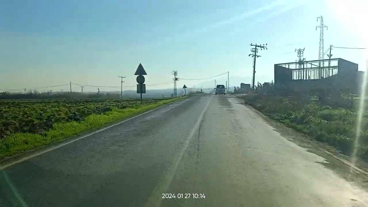 SARUHANLI İLÇESİNDEN ALİBEYLİ KÖYÜNE YOL GÖRÜNTÜLER