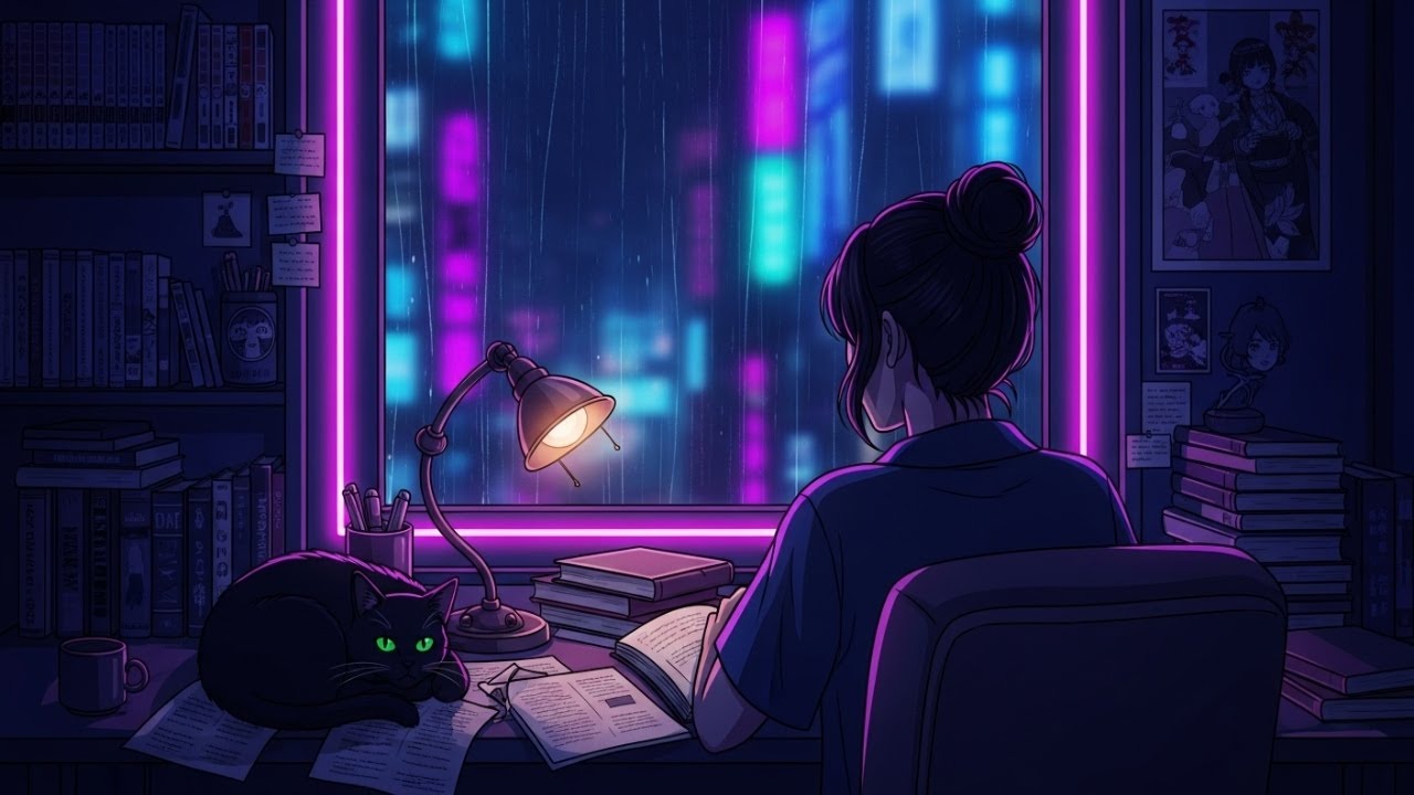 After Dark Focus 🌌 Chill Lofi Beats ☂️ beats to study / concentrate to • lofi type beat