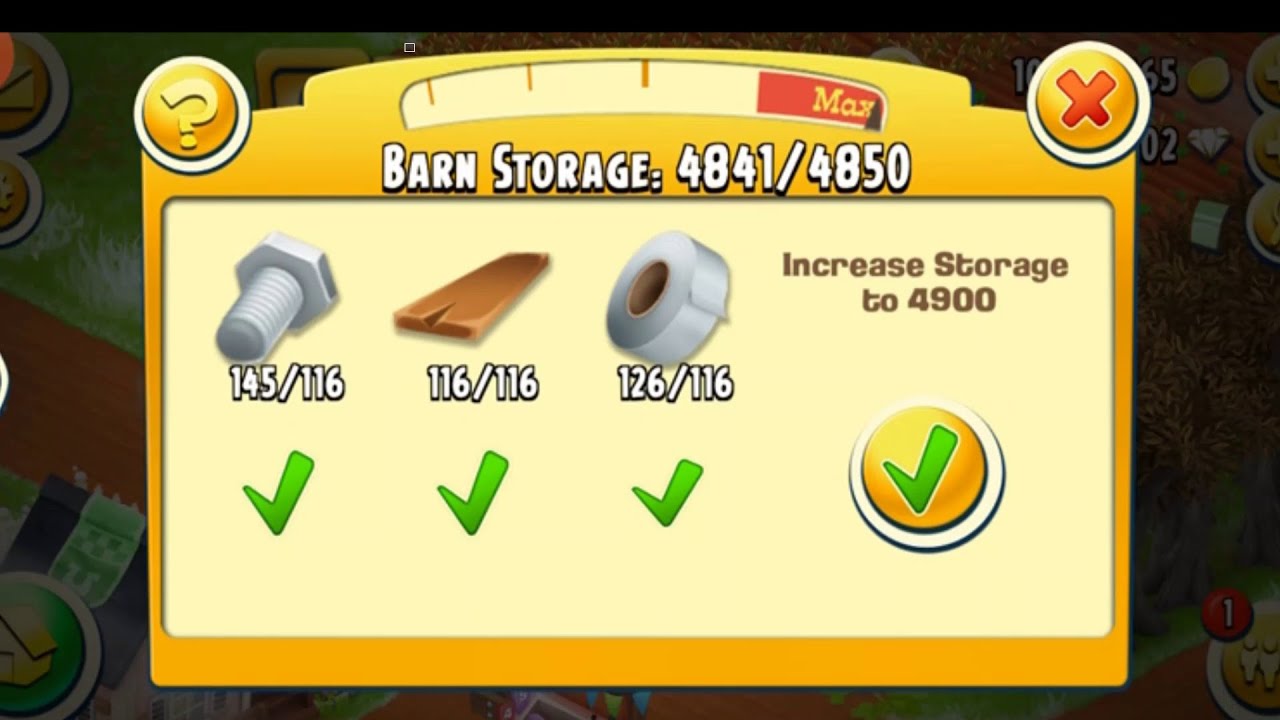 Hay Day - Barn Upgrade 4900