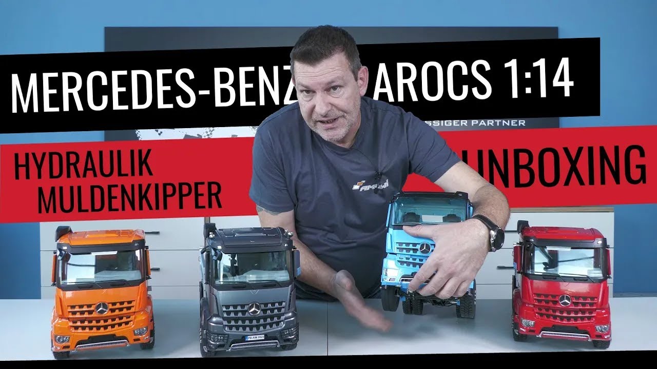 RC Mercedes-Benz Arocs 7,2kg Hydraulik Scale-LKW Muldenkipper 1:14 | UVP: 2.599,00 Euro | Unboxing