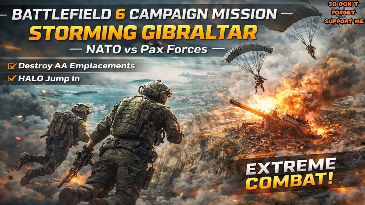 Battlefield 6 Campaign 🔥 Storming Gibraltar | NATO vs Pax Forces