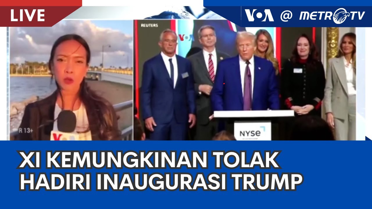Laporan VOA untuk Metro TV: Xi Jinping Kemungkinan Tolak Hadiri Inaugurasi Donald Trump