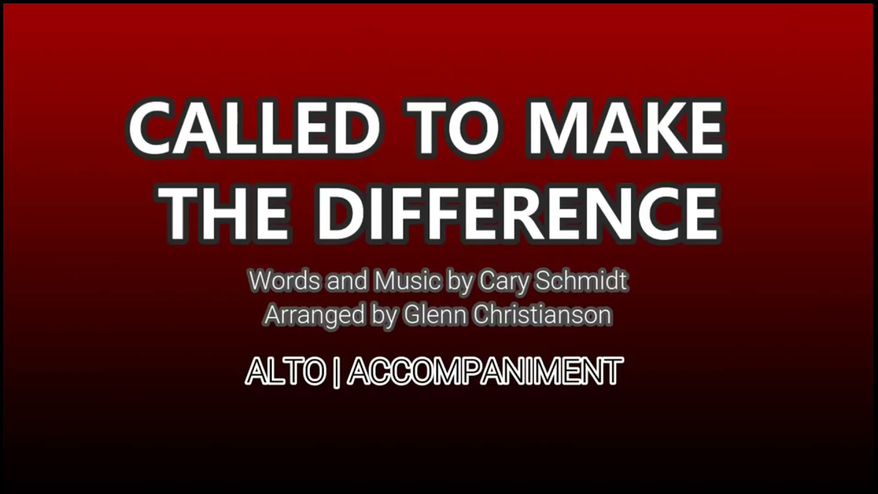 Called To Make the Difference | Alto | Vocal Guide by Sis. Riza Ovidos