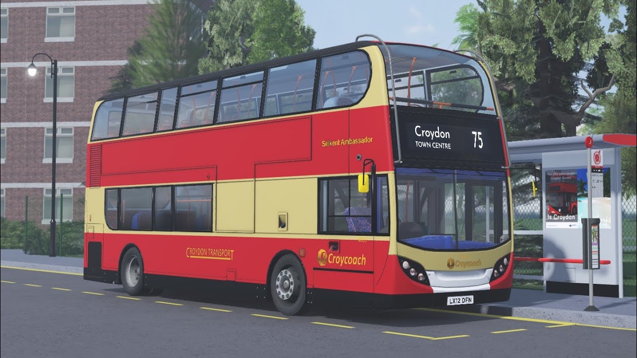 Roblox Croydon V1.3 Stagecoach Enviro 400 Selkent Ambassador 75 Norwood Junction to Fairfield Halls