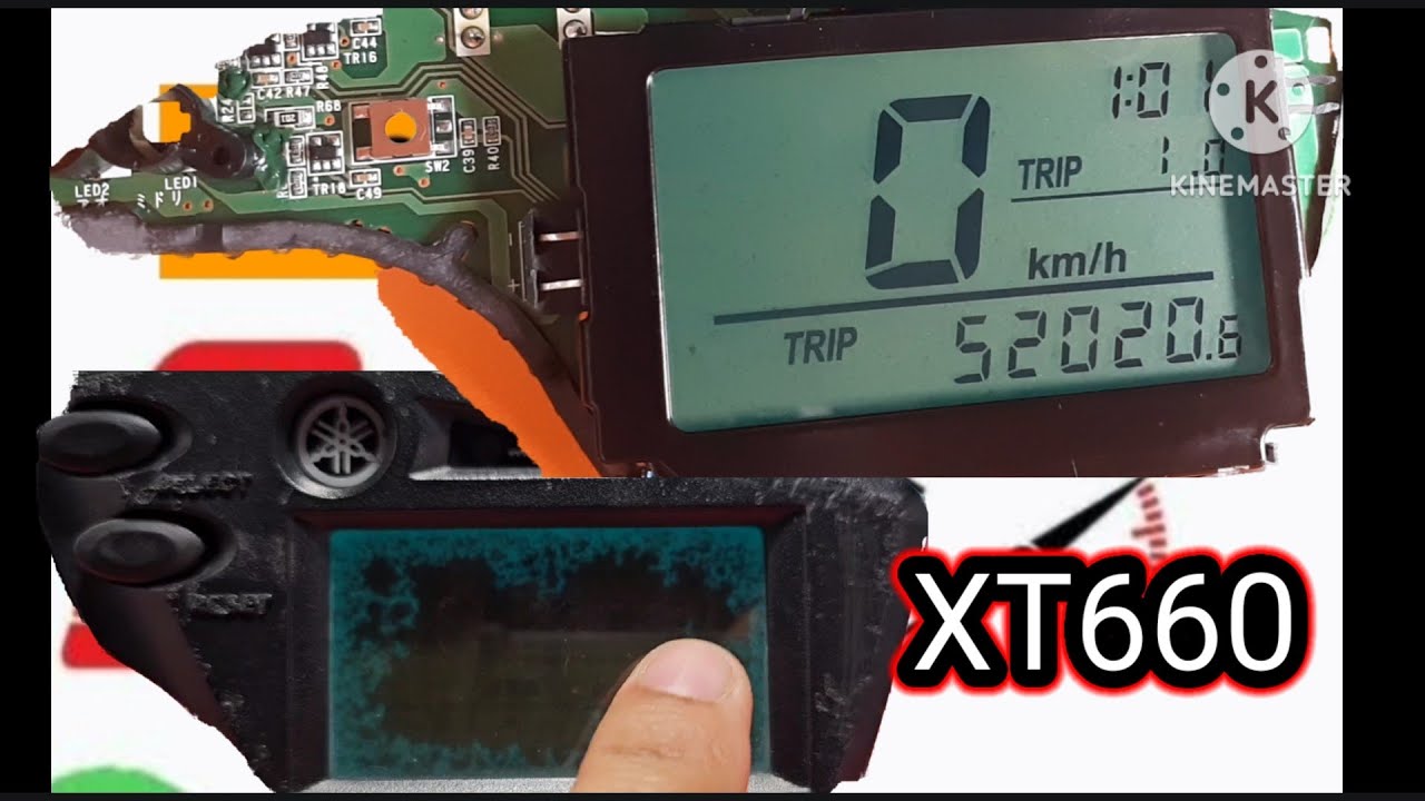 Painel da XT660 com display falhando conserto!