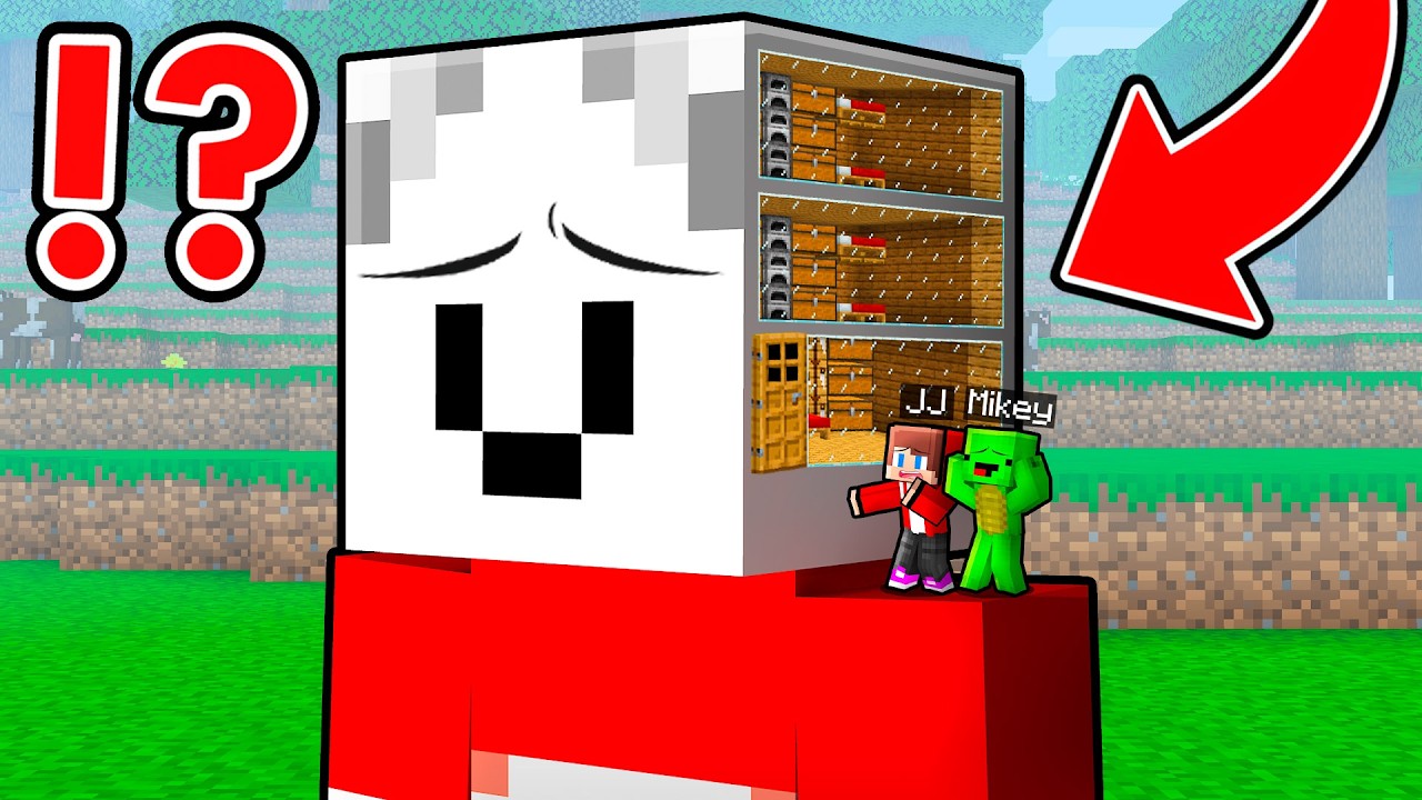 How JJ and Mikey Built a House inside Carrie's Head - Maizen in Minecraft ! (Maizen)