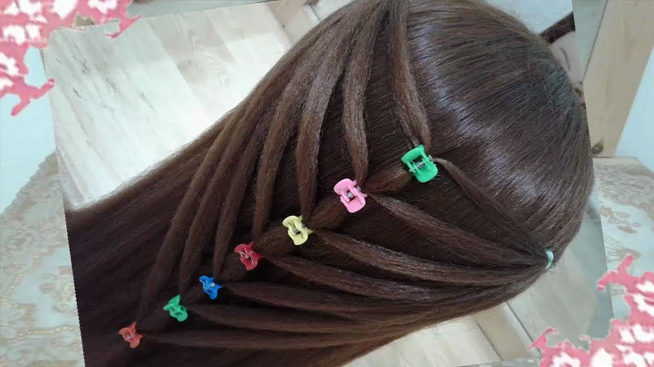 PEINADOS de colores para niña con trenzas FACILES / RAPIDOS Y BONITOS
