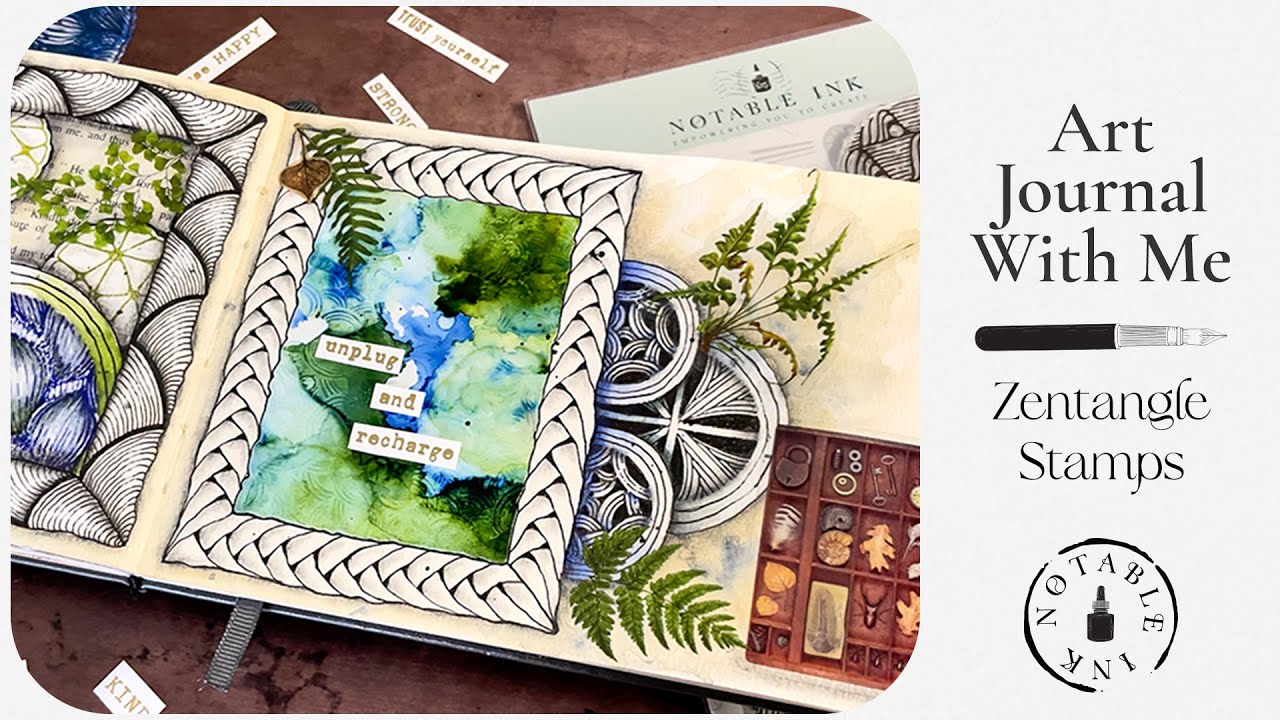 Start Art Journaling Today With Zentangle Stamps and Borders
