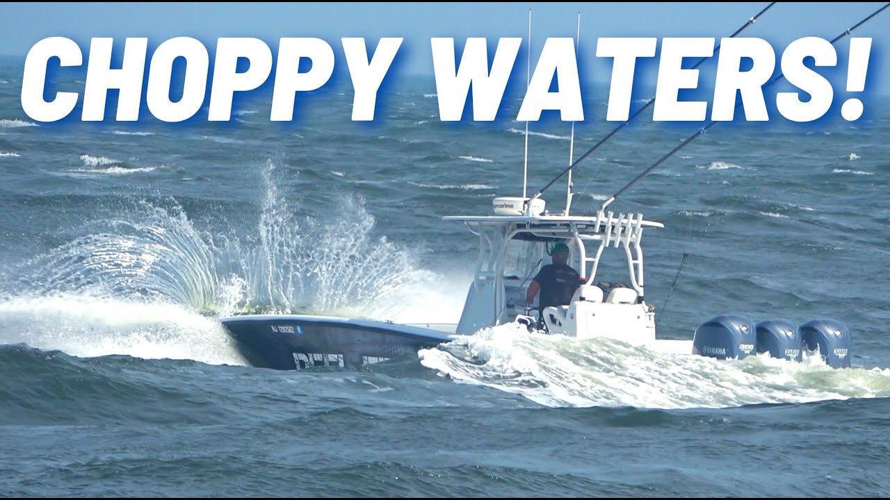 NASTY WEATHER AT MANASQUAN INLET | Strong Winds Create Waves and Choppy Waters for Boaters