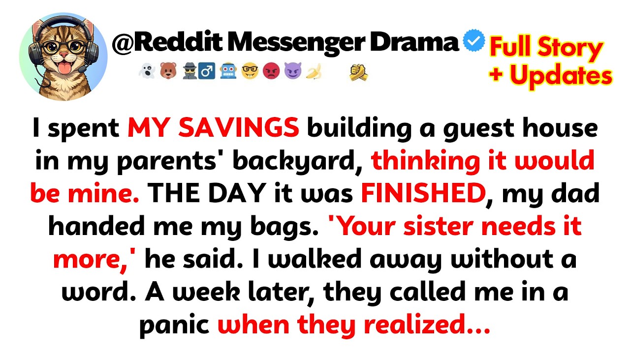 My parents kicked me out the day I finished building a guest house in their backyard