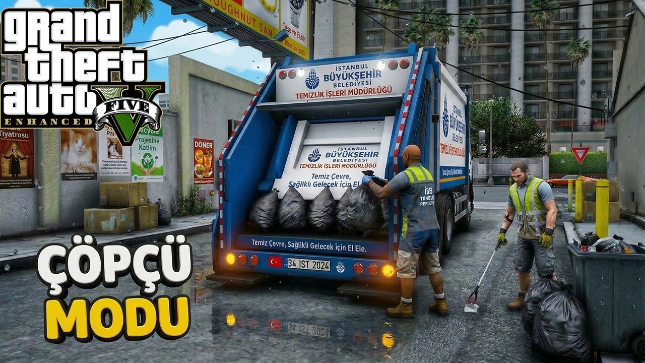 GTA 5 Enhanced Çöpçü Modu 🚛 | Oynanış + Kurulum