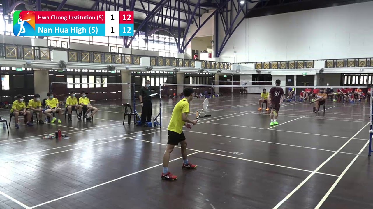 Hwa Chong Institution vs Nan Hua High School | Badminton West B Div Boys Semi Finals | NSG 2021