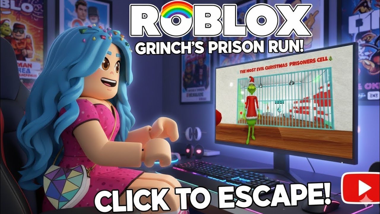 @OliviaLegoPlays 🎄GRINCH's PRISON RUN!! ❄️ OBBY!🎁 - Full Gameplay!
