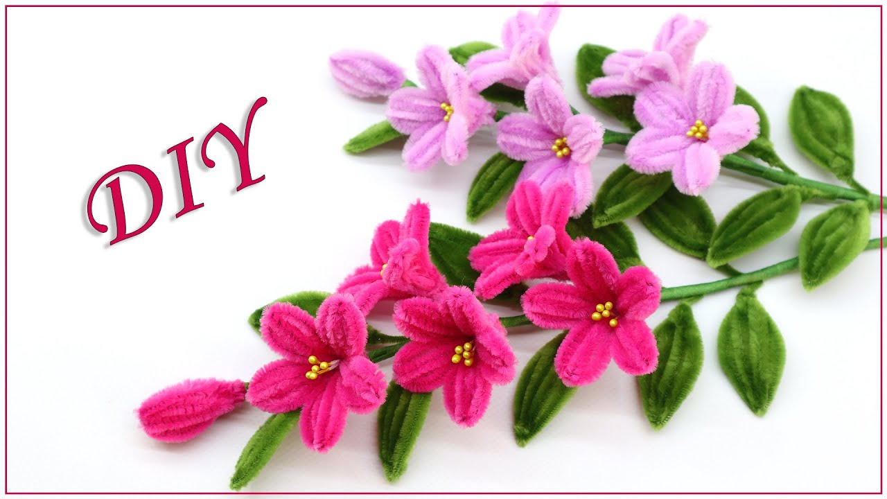 🌺ЦВЕТЫ своими руками 🌺 How to make a bouquet from Chenille Wire