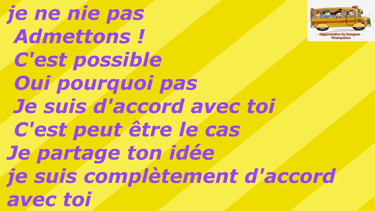 تعليم الفرنسية  15طريقة للتعبير عن الموافقة باللغة الفرنسية 15 façons de dire oui en français