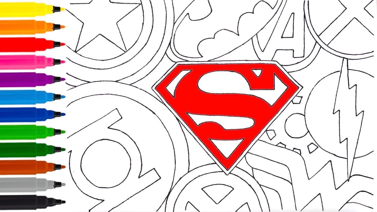 Superhero Drawing, Painting and Coloring Pages | Let's Draw Together