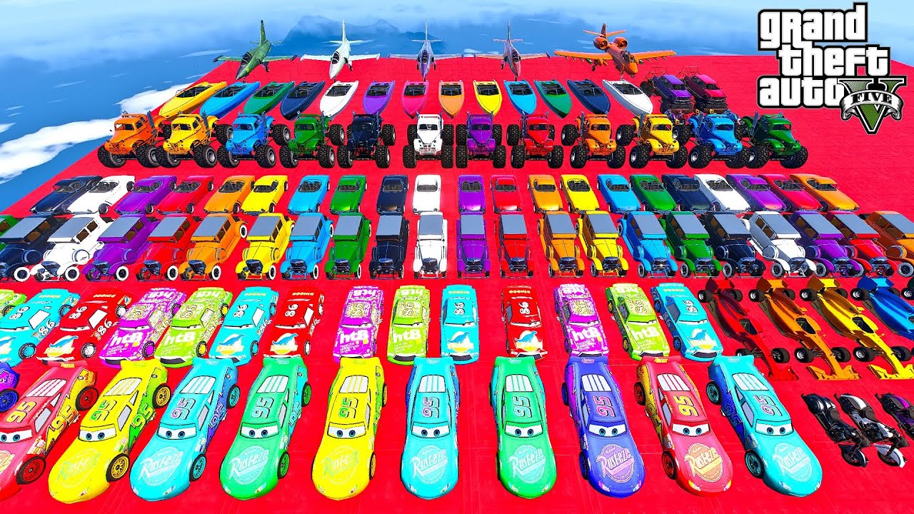 GTA V Superheroes On A Motorcycle Ride Over The Sea Along The RAINBOW SPIDERMAN! Bridge🔥🕸️