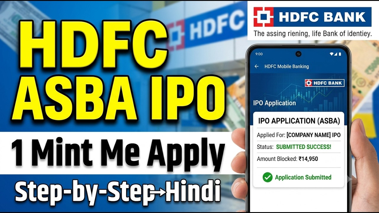 how to apply ipo asba application in hdfc bank online // how to apply ipo through asba hdfc bank