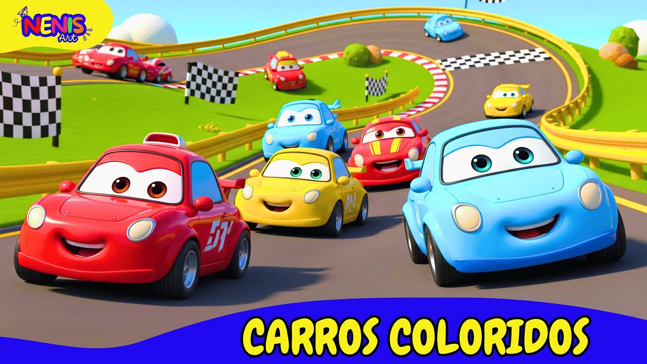 CARROS COLORIDOS | V&iacute;deo Infantil Musical | Desenho Infantil Musical