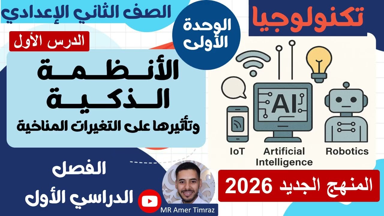 تكنولوجيا تانية إعدادي | الأنظمة الذكية وتأثيرها على التغيرات المناخية| درس 1| وحدة 1| المنهج الجديد
