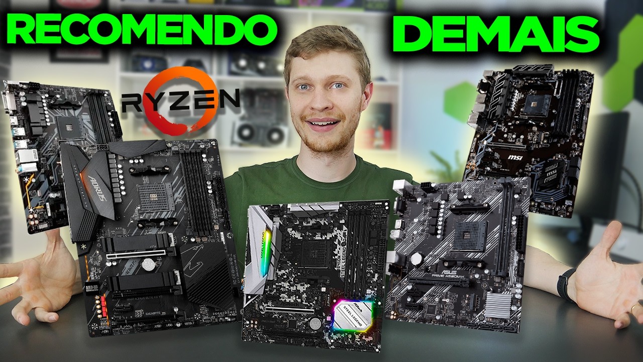 5 MELHORES PLACAS MÃE PARA RYZEN EM 2025 (BOAS E BARATAS) QUE EU TERIA! AM4