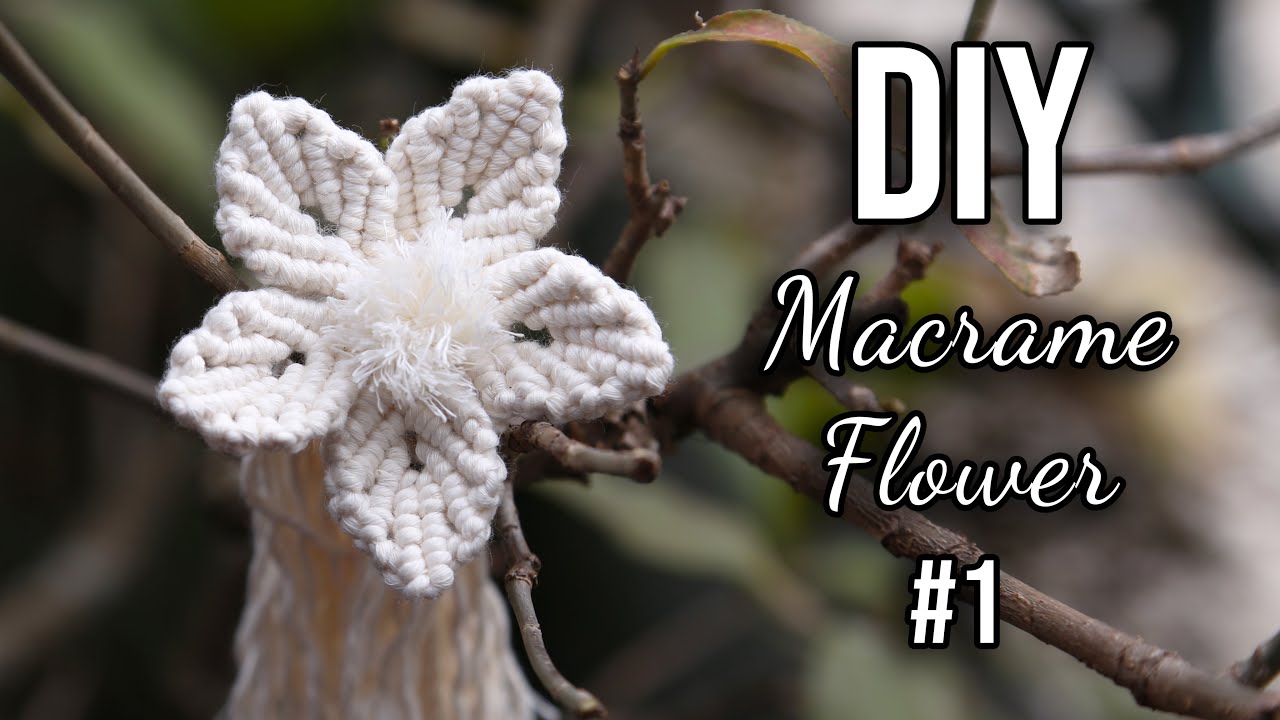 #1 DIY Macrame Flower Tutorial Using 3 Ply Cord 3mm 🌸 Easy Pattern 🌸 How to macrame by LIT decor 🌸