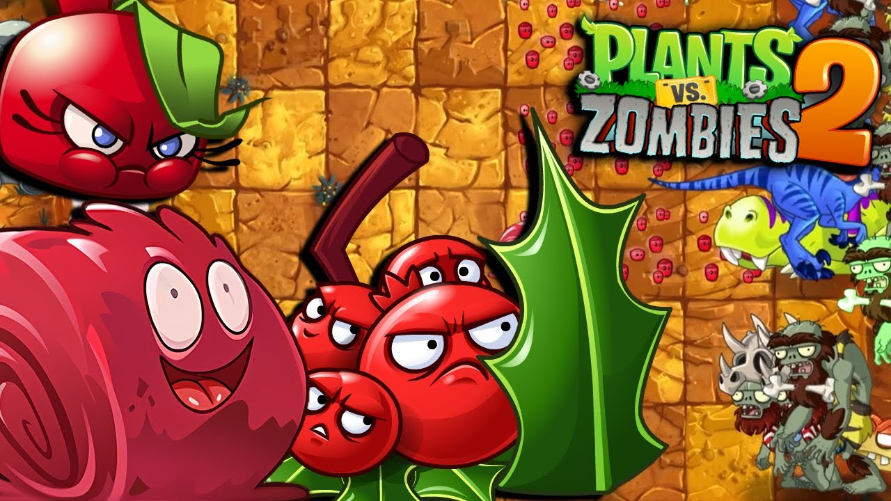 EQUIPO DE PLANTAS COLOR ROJO PASION - Plantas vs Zombies 2